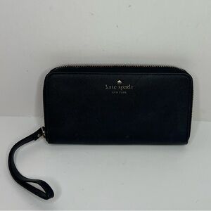 Kate Spade Large Black Zip-Around Wallet